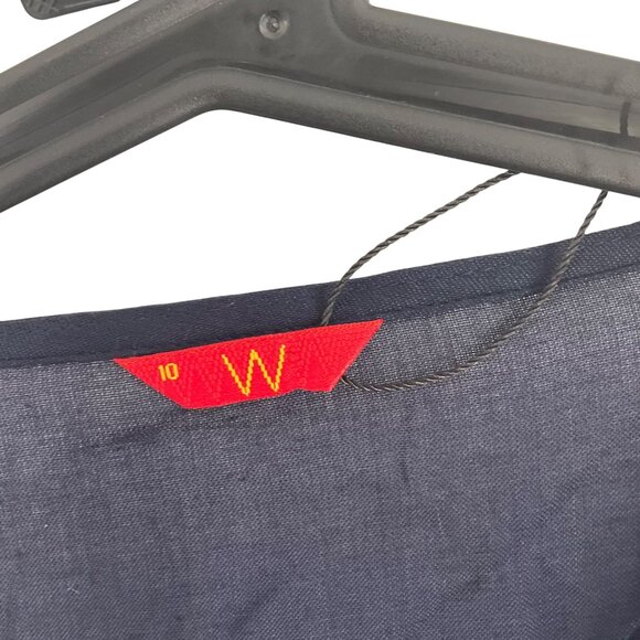 W Womens Navy Kurta Dress Size 10 100% Viscose Indian Ethnic Wear - Picture 3 of 9